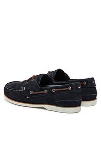 TOMMY HILFIGER - Tommy Hilfiger Półbuty Th Boat Shoe Core Suede FM0FM05387 Granatowy. Kolor: niebieski. Materiał: skóra, zamsz