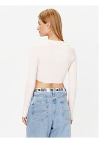 Tommy Jeans Sweter DW0DW14950 Różowy Slim Fit. Kolor: różowy. Materiał: syntetyk #3