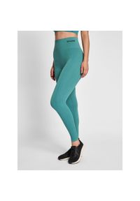 Damskie wysokie legginsy Hummel TIF. Kolor: zielony, niebieski, wielokolorowy. Materiał: tkanina