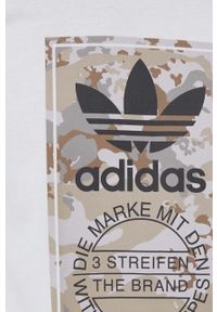 adidas Originals t-shirt bawełniany kolor biały z nadrukiem. Kolor: biały. Materiał: bawełna. Wzór: nadruk #5