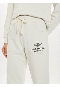 Aeronautica Militare Spodnie dresowe 242PF960DF567 Écru Regular Fit. Materiał: bawełna