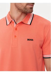 BOSS - Boss Polo Paddy 50469055 Pomarańczowy Regular Fit. Typ kołnierza: polo. Kolor: pomarańczowy. Materiał: bawełna #4