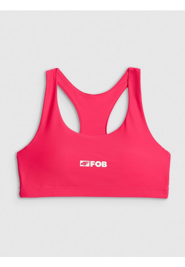 4f - 4F Góra od bikini damska - różowa XL. Kolor: różowy. Materiał: materiał