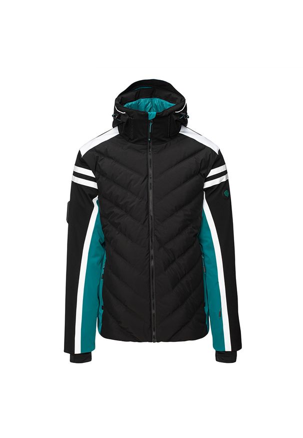 Kurtka narciarska męska Iguana Bergho - zielona, Rozmiar S. Kolor: zielony. Materiał: poliester, elastan, puch, materiał, nylon. Sezon: zima. Sport: narciarstwo