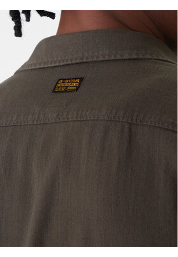 G-Star RAW - G-Star Raw Koszula Marine D24963-D454 Szary Slim Fit. Kolor: szary. Materiał: bawełna. Styl: marine