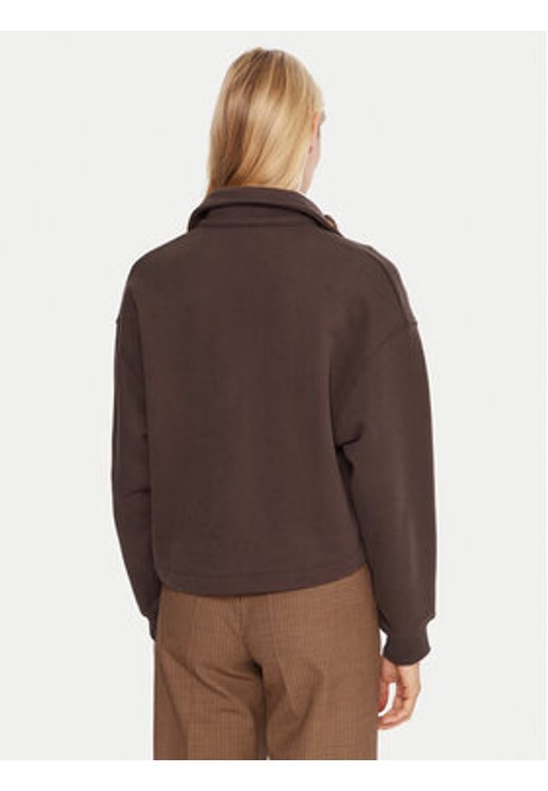 Lacoste Bluza SF5275 Brązowy Relaxed Fit. Kolor: brązowy. Materiał: bawełna