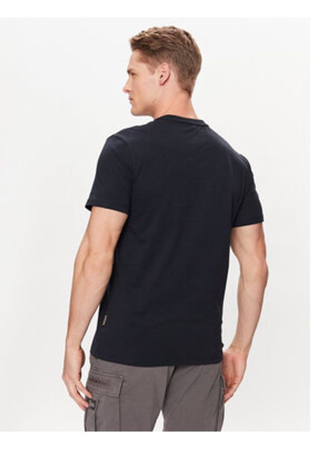 Napapijri T-Shirt Salis NP0A4H8D Granatowy Regular Fit. Kolor: niebieski. Materiał: bawełna