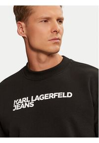 Karl Lagerfeld Jeans Bluza 246D1808 Czarny Regular Fit. Kolor: czarny. Materiał: bawełna