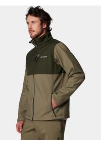 columbia - Kurtka softshell męska Columbia Ascender. Kolor: zielony. Materiał: softshell