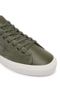 TOMMY HILFIGER - Tommy Hilfiger Sneakersy Dress Casual Mix FM0FM05993 Khaki. Okazja: na co dzień. Kolor: brązowy. Materiał: skóra, zamsz #6