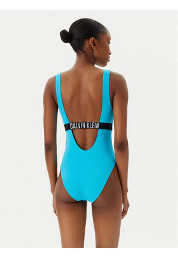 Calvin Klein Swimwear Strój kąpielowy KW0KW02746 Niebieski. Kolor: niebieski. Materiał: syntetyk