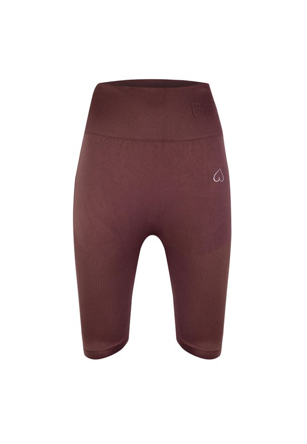 BESHAPED - Szorty Bikery fitness damskie Beshaped Body Boost modelujące. Kolor: brązowy. Materiał: nylon. Sport: fitness