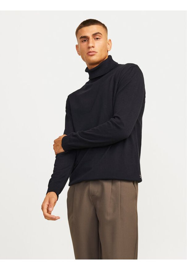 Jack & Jones Golf Basic 12258051 Zielony Regular Fit. Typ kołnierza: golf. Kolor: zielony. Materiał: bawełna