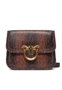Pinko - PINKO Torebka Love Box Bag Fl Mini PE 25 PLTT 104297 A2CH Brązowy. Kolor: brązowy. Materiał: skórzane