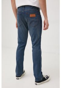 Wrangler jeansy GREENSBORO GREEN TWIST męskie. Kolor: niebieski