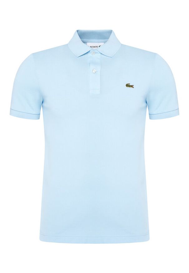 Lacoste Polo PH4012 Niebieski Slim Fit. Typ kołnierza: polo. Kolor: niebieski. Materiał: bawełna