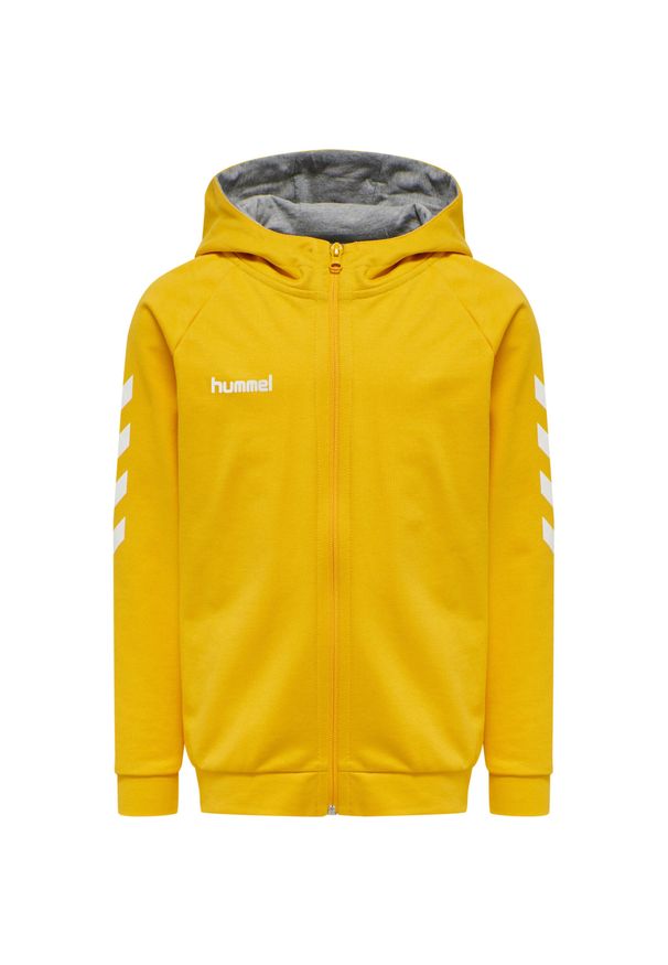 Dziecięca kurtka z kapturem zapinana na zamek Hummel hmlGO cotton. Typ kołnierza: kaptur. Kolor: wielokolorowy, żółty, pomarańczowy. Sport: fitness, piłka ręczna