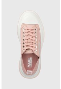 Karl Lagerfeld tenisówki LUNA KL42921.9LP kolor różowy. Nosek buta: okrągły. Zapięcie: sznurówki. Kolor: różowy. Szerokość cholewki: normalna. Obcas: na platformie #3