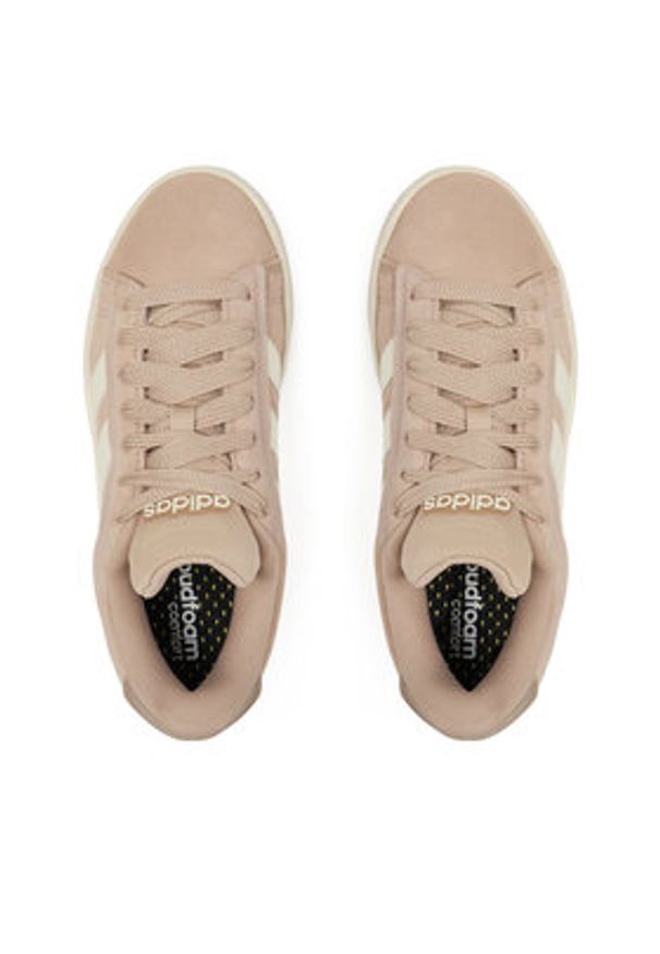 Adidas - adidas Sneakersy Grand Court Alpha JI1719 Beżowy. Kolor: beżowy. Materiał: skóra, zamsz