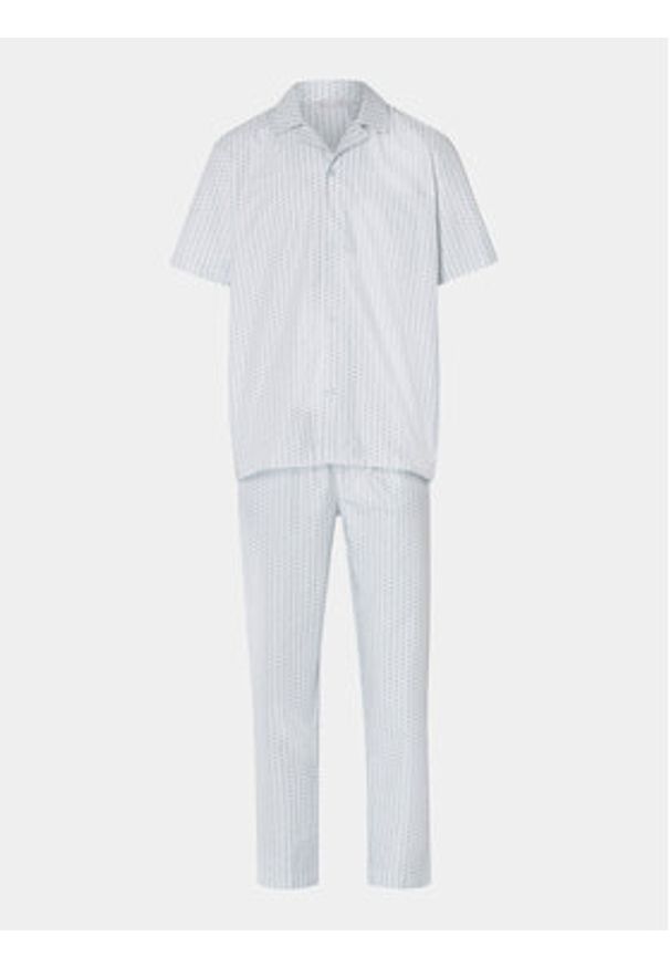 Hanro Piżama 75766 Biały Regular Fit. Kolor: biały. Materiał: bawełna