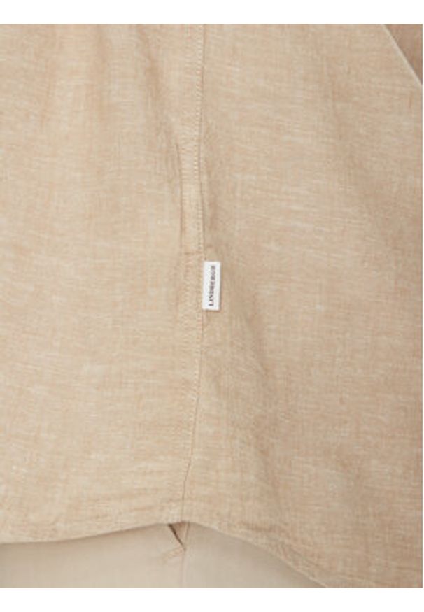 Lindbergh Koszula 30-203344B Beżowy Relaxed Fit. Kolor: beżowy. Materiał: bawełna