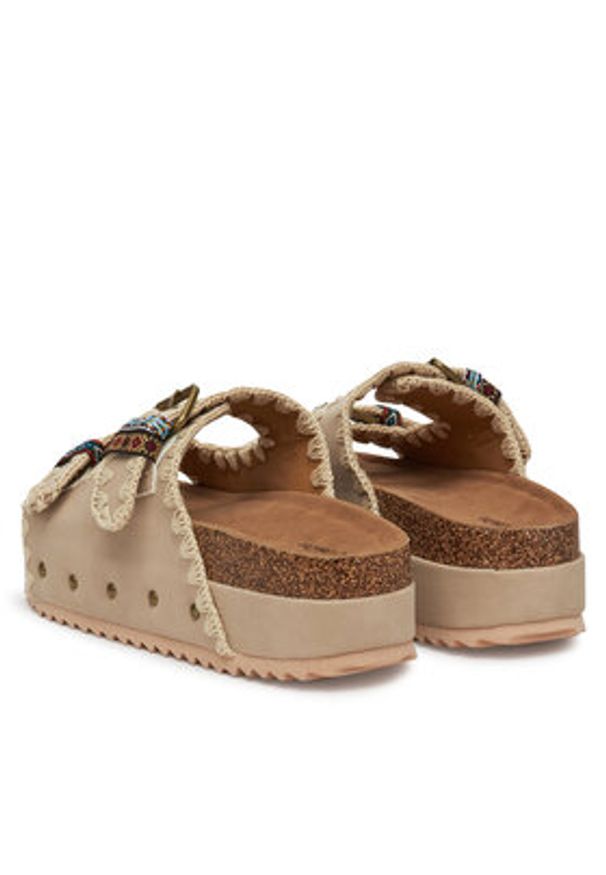 DeeZee Klapki LB-P1684 Beżowy. Kolor: beżowy. Materiał: materiał