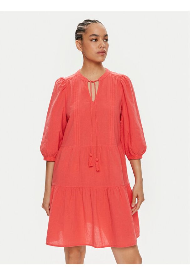 Vero Moda Sukienka letnia Pretty 10279712 Czerwony Regular Fit. Kolor: czerwony. Materiał: bawełna. Sezon: lato