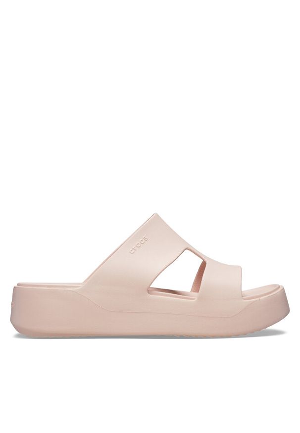 Klapki Crocs. Kolor: kremowy. Obcas: na platformie
