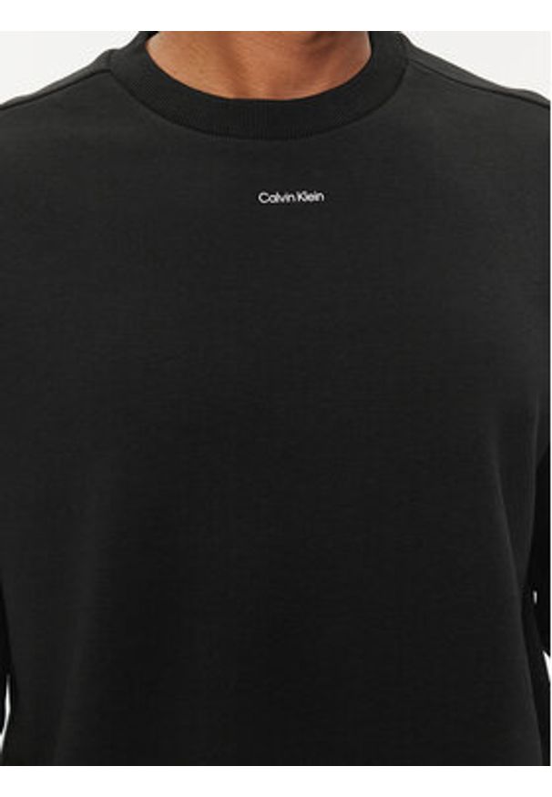 Calvin Klein Bluza Nano Logo K10K112870 Czarny Regular Fit. Kolor: czarny. Materiał: bawełna