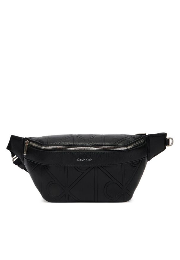 Calvin Klein Nerka Emblem Aop Emboss Waistbag LV04D3332G Czarny. Kolor: czarny. Materiał: skóra