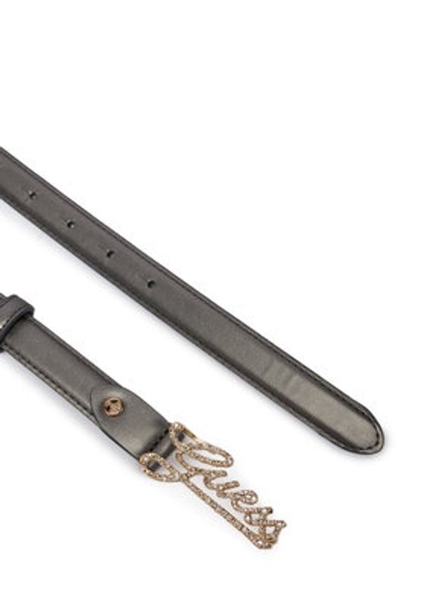 Guess Pasek Damski BW9277 P5420 Szary. Kolor: szary. Materiał: skóra