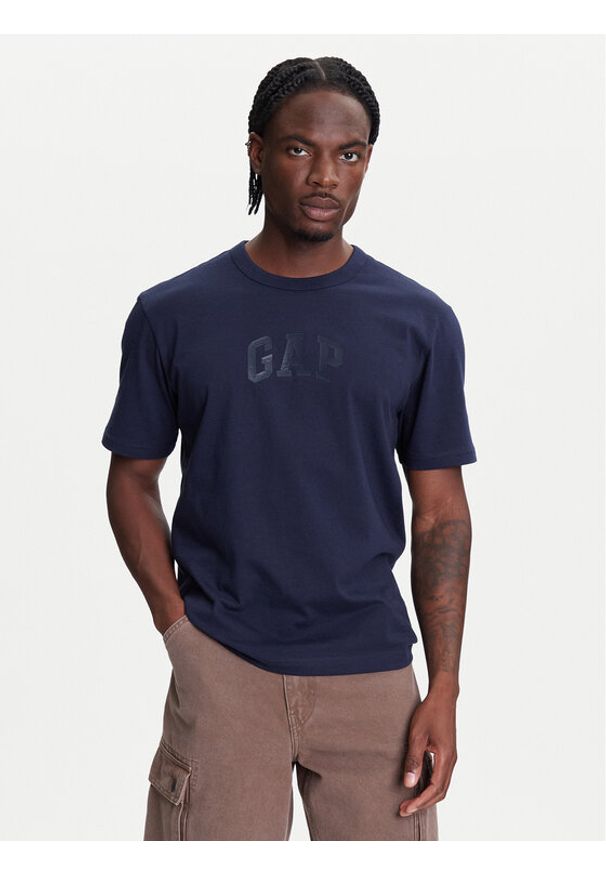 GAP - Gap T-Shirt 782369-00 Granatowy Regular Fit. Kolor: niebieski. Materiał: bawełna