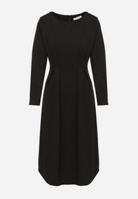 Born2be - Czarna Elegancka Sukienka Rozkloszowana Temarielis. Kolor: czarny. Długość rękawa: długi rękaw. Typ sukienki: oversize, rozkloszowane. Styl: elegancki #7