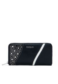 Desigual Duży Portfel Damski 25SAYP24 Czarny. Kolor: czarny. Materiał: skóra