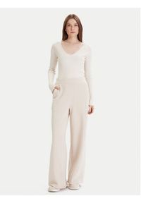 Vero Moda Spodnie dresowe Daisy 10338102 Beżowy Wide Leg. Kolor: beżowy. Materiał: syntetyk #4