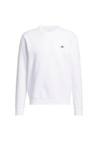 Adidas - Bluza Crewneck. Typ kołnierza: golf. Kolor: biały. Materiał: materiał. Sport: golf