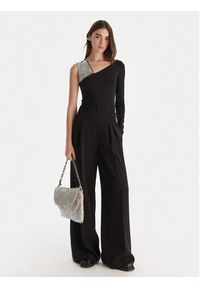 Patrizia Pepe Body 2M4504/338-J4R0 Czarny Slim Fit. Kolor: czarny. Materiał: syntetyk