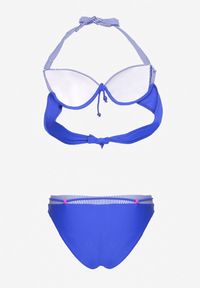 Born2be - Granatowe Bikini 2-Częściowe Stanik z Ozdobnymi Cyrkoniami Majtki Figi Hiadia. Kolor: niebieski #4