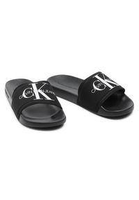 Calvin Klein Jeans Klapki Slide Monogram Co YM0YM00061 Czarny. Kolor: czarny. Materiał: materiał #2