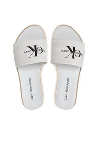 Calvin Klein Jeans Klapki Flatform Sandal Met YW0YW01036 Écru #6