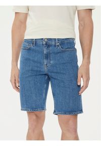 Calvin Klein Szorty jeansowe K10K112941 Niebieski Slim Fit. Kolor: niebieski. Materiał: bawełna