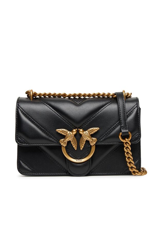 Pinko - PINKO Torebka Love One Mini Light Dc. Al 25-26 PLTT 104550 A2OS Czarny. Kolor: czarny. Materiał: skórzane