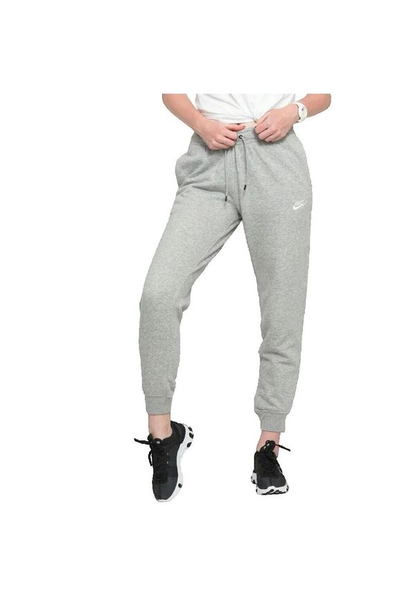 Spodnie sportowe damskie Nike Essential Pant Reg Fleece. Kolor: szary. Materiał: dresówka. Długość: długie