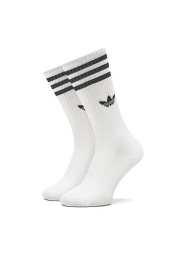Adidas - adidas Zestaw 3 par wysokich skarpet unisex Solid Crew IJ0734 Biały. Kolor: biały. Materiał: bawełna, materiał
