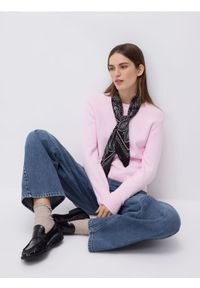 Reserved - Sweter z wiskozą - różowy. Kolor: różowy. Materiał: wiskoza #1