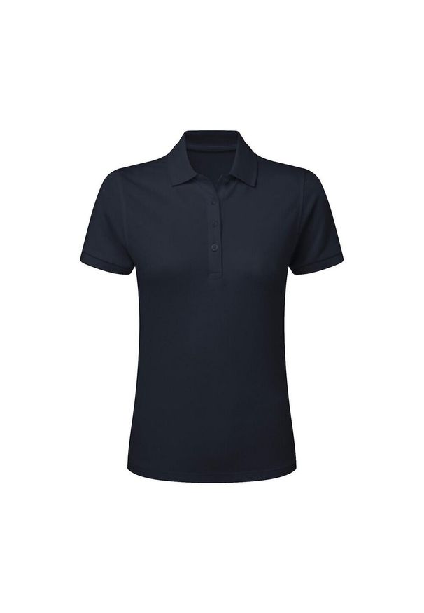 SG - Damska Koszulka Polo Signature Stretch Bez Metki. Typ kołnierza: polo. Kolor: niebieski