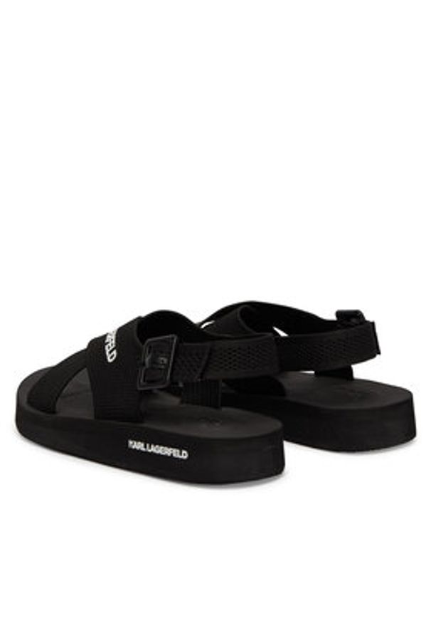 Karl Lagerfeld - KARL LAGERFELD Sandały Atlantik KL70526 Czarny. Kolor: czarny. Materiał: materiał