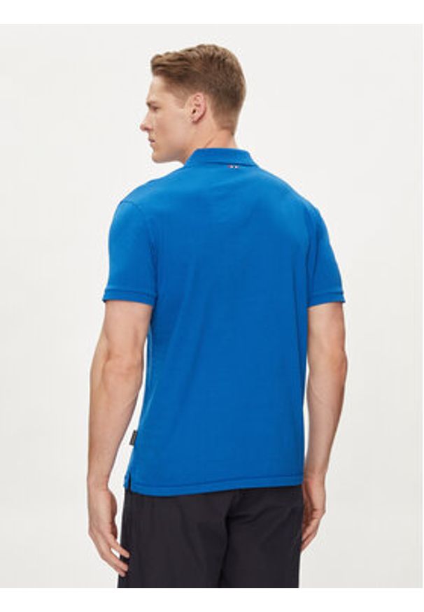 Napapijri Polo Elbas NP0A4GB4 Niebieski Regular Fit. Typ kołnierza: polo. Kolor: niebieski. Materiał: bawełna