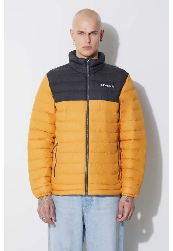 columbia - Columbia kurtka sportowa Powder Lite Jkt kolor pomarańczowy 1698001. Kolor: pomarańczowy. Materiał: syntetyk, materiał, puch. Technologia: Omni-Heat (Columbia)