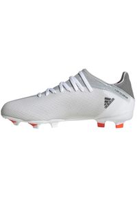 Adidas - Buty piłkarskie adidas X Speedflow.3 Fg Jr FY3305 szary, biały białe. Kolor: wielokolorowy, szary, biały. Materiał: dzianina, syntetyk. Szerokość cholewki: normalna. Sport: piłka nożna #4